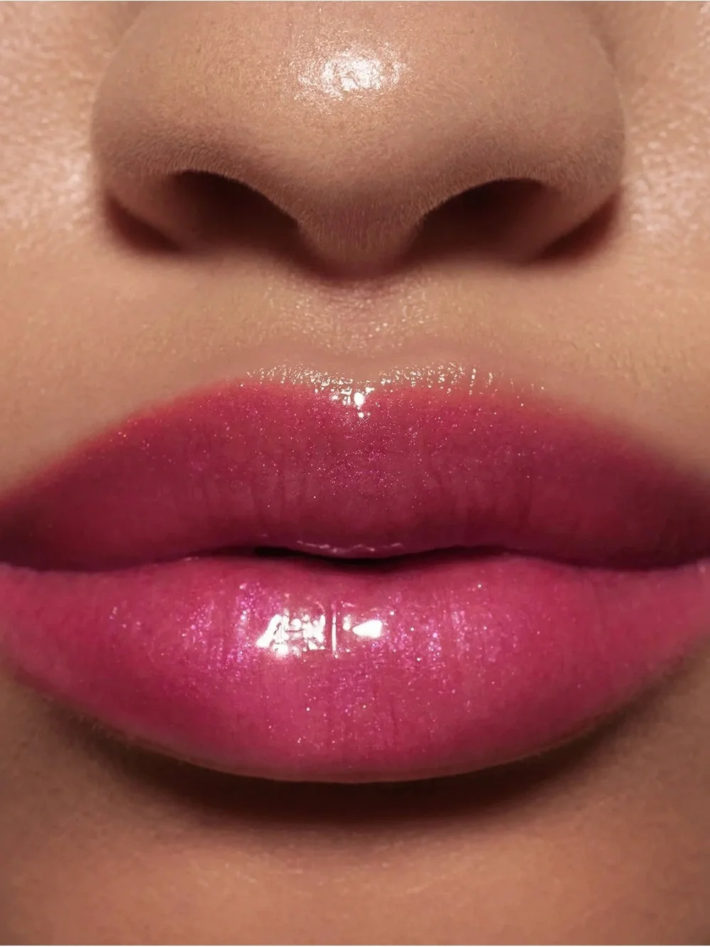 Neen Shimmery Berry Lip Gloss — Deep Raspberry Shine